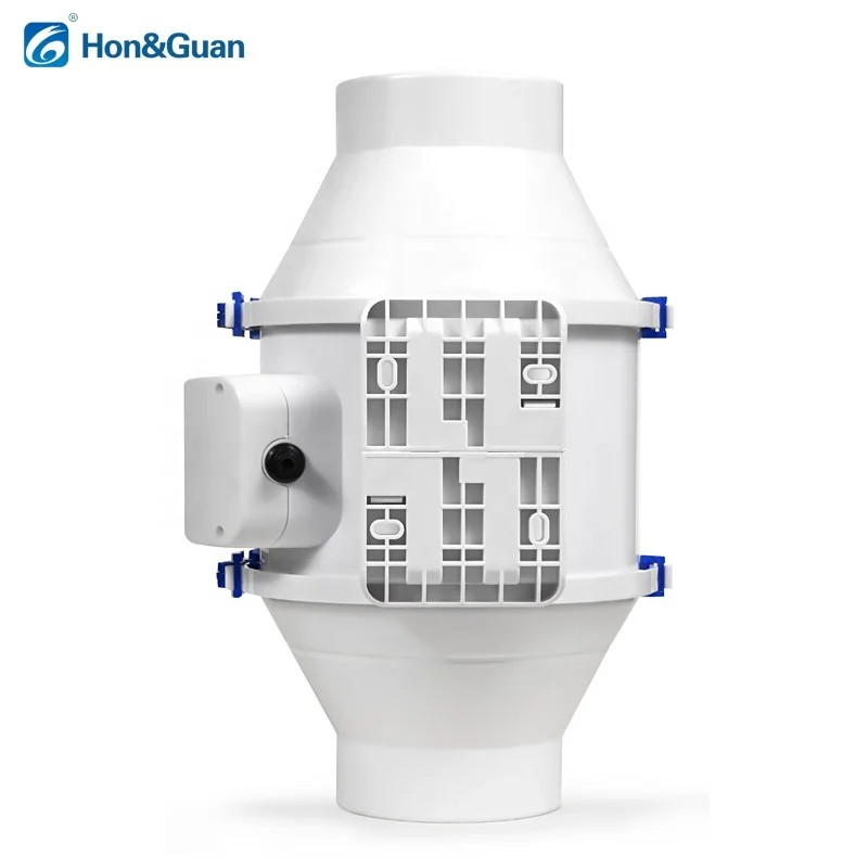 Hon&guan factory direct sales AC cooling product silent mixed-flow fan 8 inch 200mm diameter HAVC exhaust blower fan