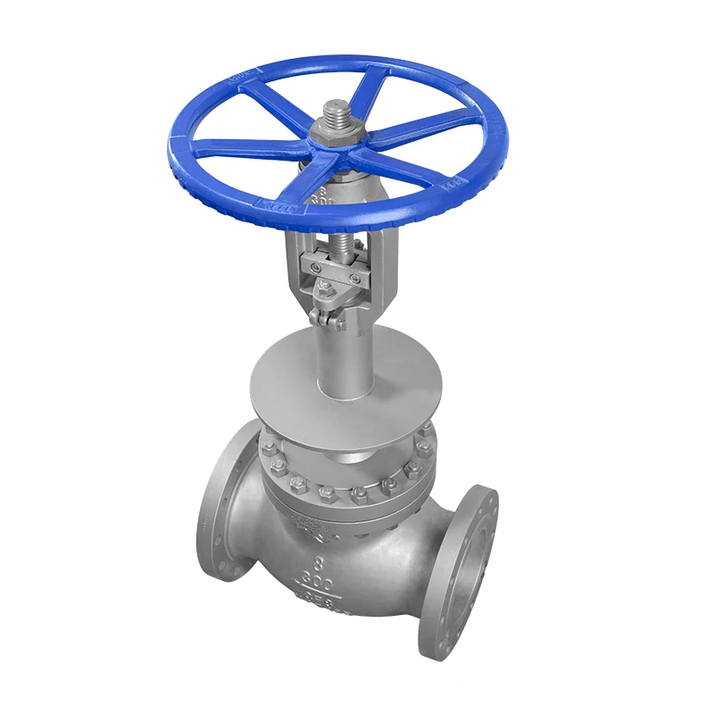 
stainless steel handwheel globe valve 300LB-8inch For low temperature environment -196 