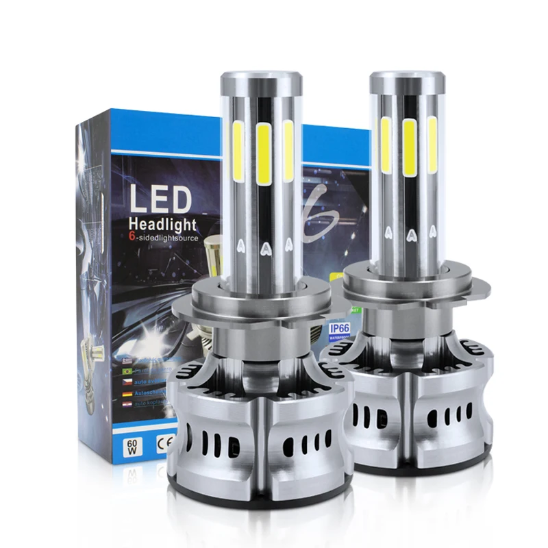 Auto lighting accessories 60w 8000lm N8 car led headlight COB chip h7 h4 LED Headlight