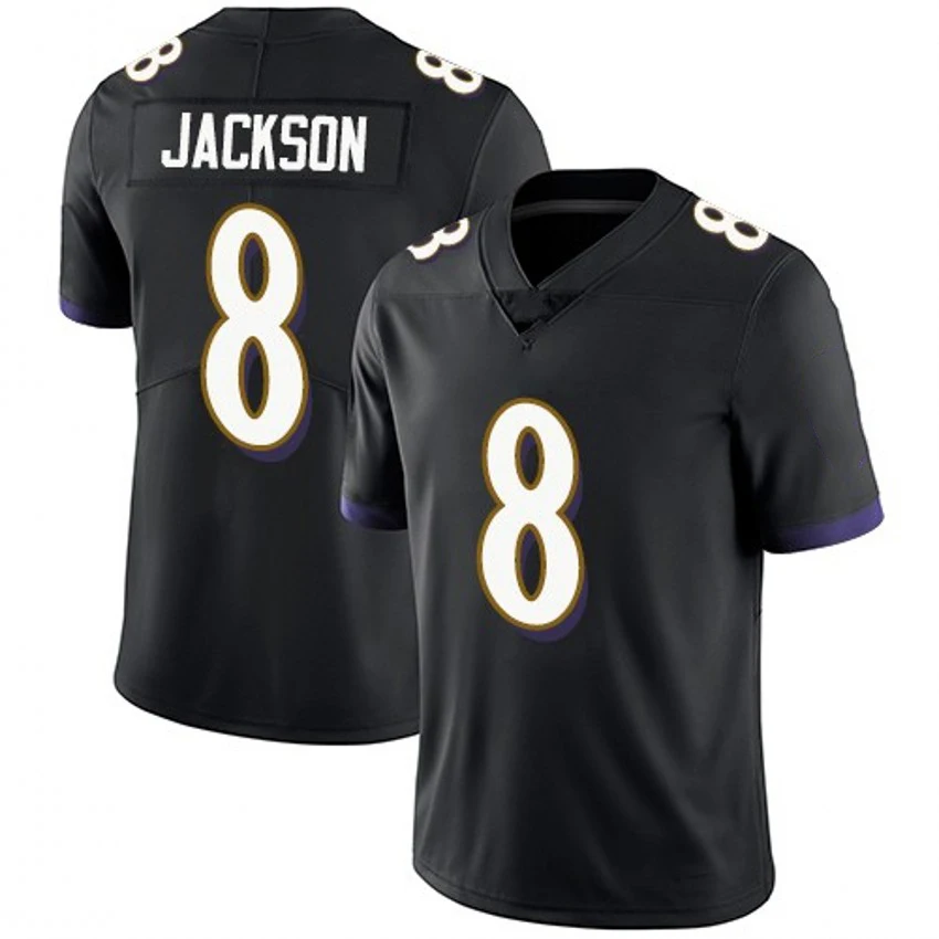 Youth 8 Lamar Jackson Kids American Football Jersey Stich S-5XL