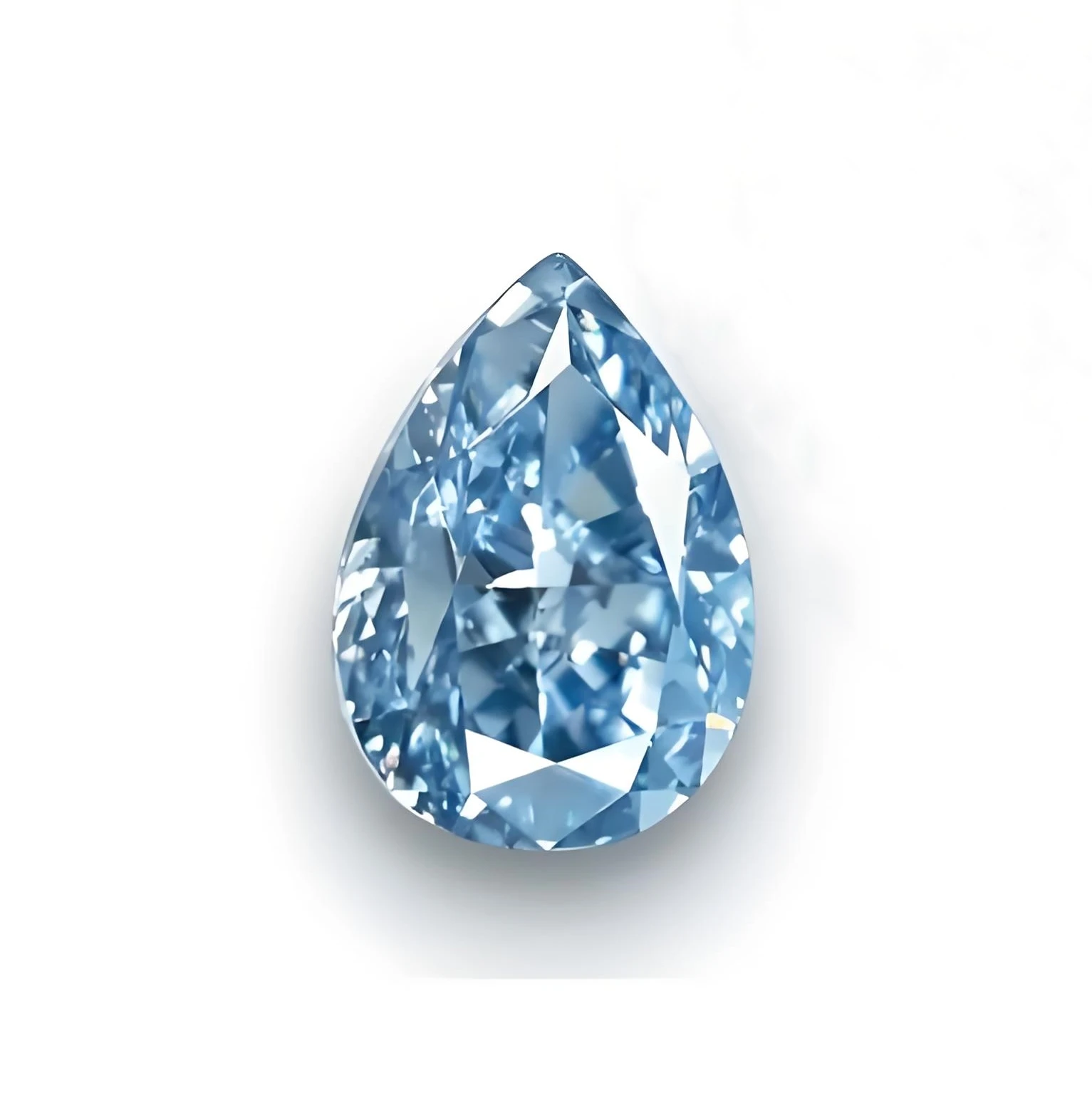Blue Pear Cut 0.5carat- 2.5carat Lab grown Diamond HPHT CVD Diamond Fancy blue Color VVS VS 3EX Loose Diamond IGI  GIA
