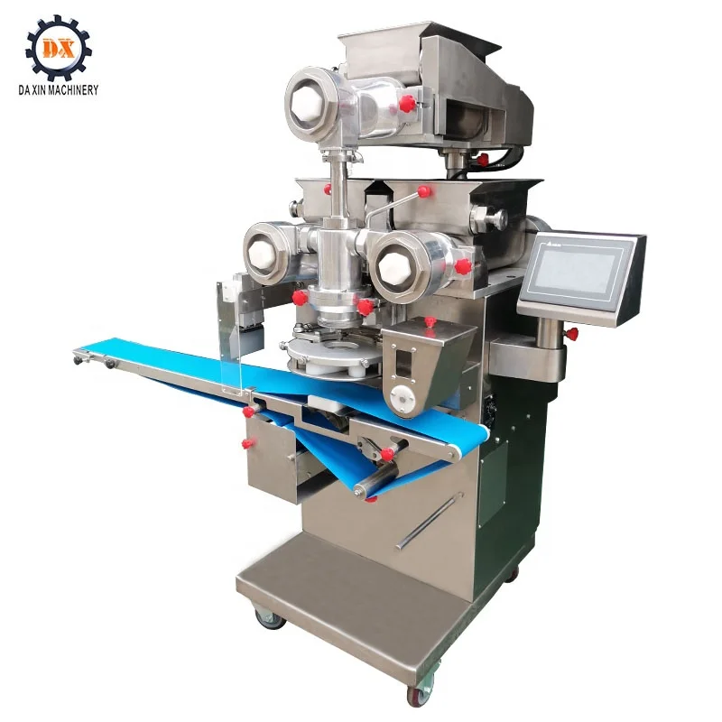 Automatic Double Fillings Encrusting Machine Colorful Fillings Mochi Ice Cream Machine Maker