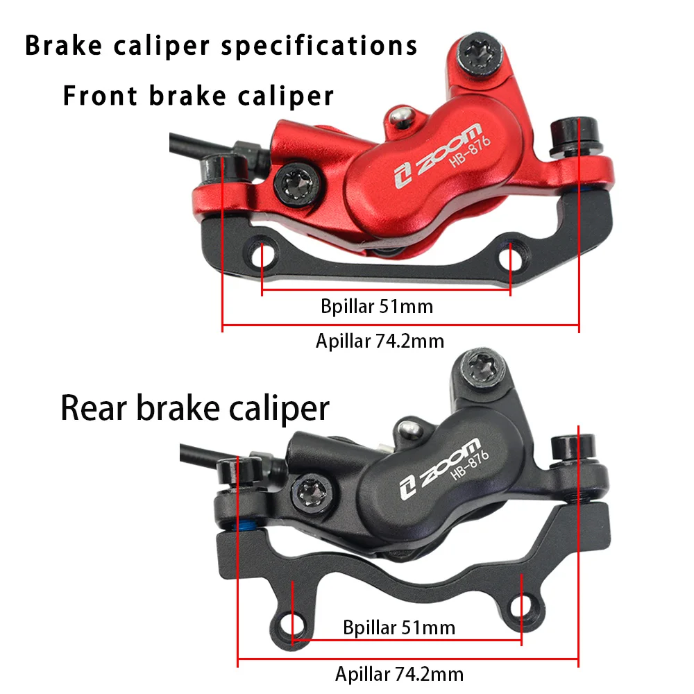 ZOOM 4 pistons electric bicycle brake lever e-bike sensor control brake caliper ebike power cut off brake set