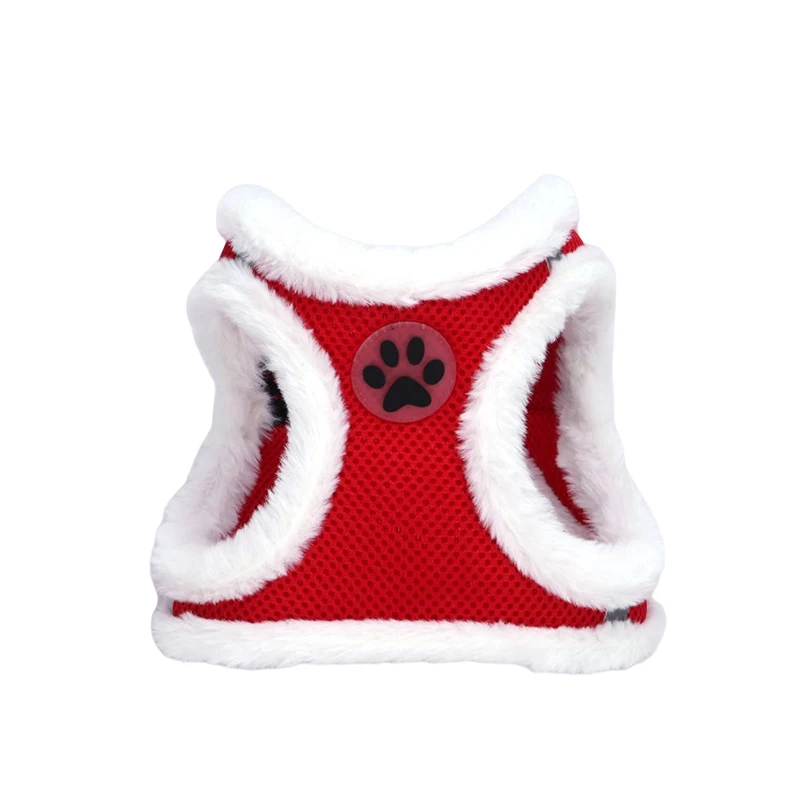 Step In Adjustable Reflective  Fleece Lined  Winter Airmesh Small Medium Large Christmas Holiday  Dog Puppy  Harness