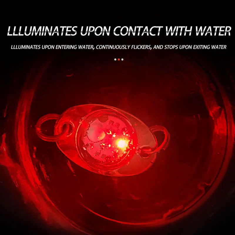 Mini LED Deep Drop Underwater Diamond Light Eye Lure Waterproof Fishing Flashing Light Attract Squid Bait