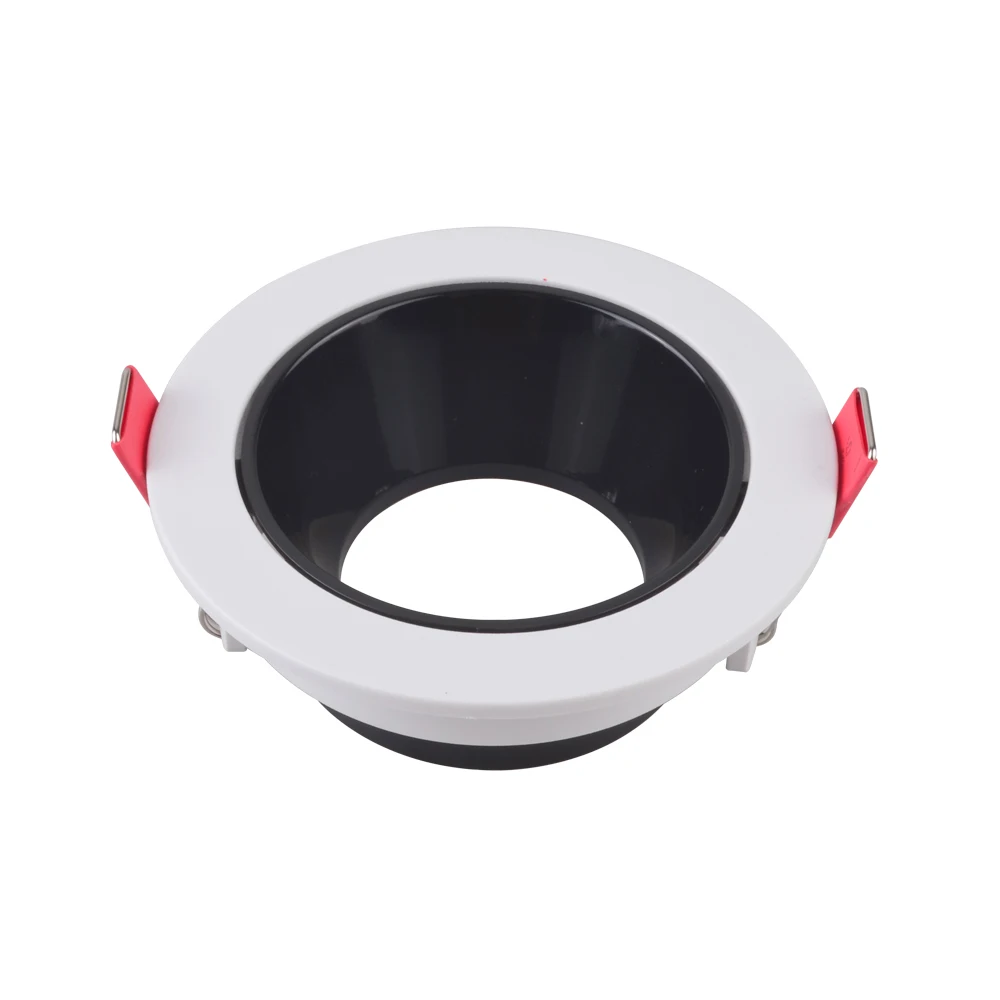 Round Indoor Small Ceiling Light Adjustable Frame MR16 GU10 Replaceable Spot Lights Bulb Fixture Downlight Holder