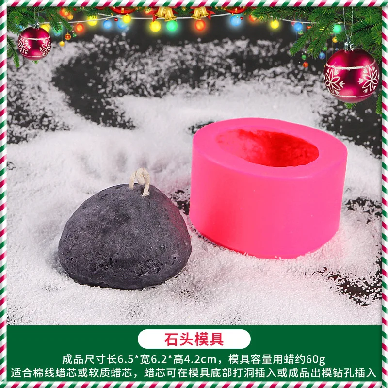 Eco Friendly Resin Charms Candle Mould Silicone Rubber Wax 3D Christmas Series Cake Candle Molds