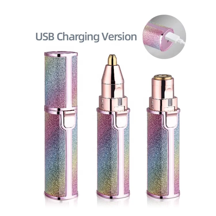 Новый профессиональный перезаряжаемый через usb Электрический триммер 2 в 1 для бровей Бритва для бровей небольшой мини-эпилятор для удаления волос