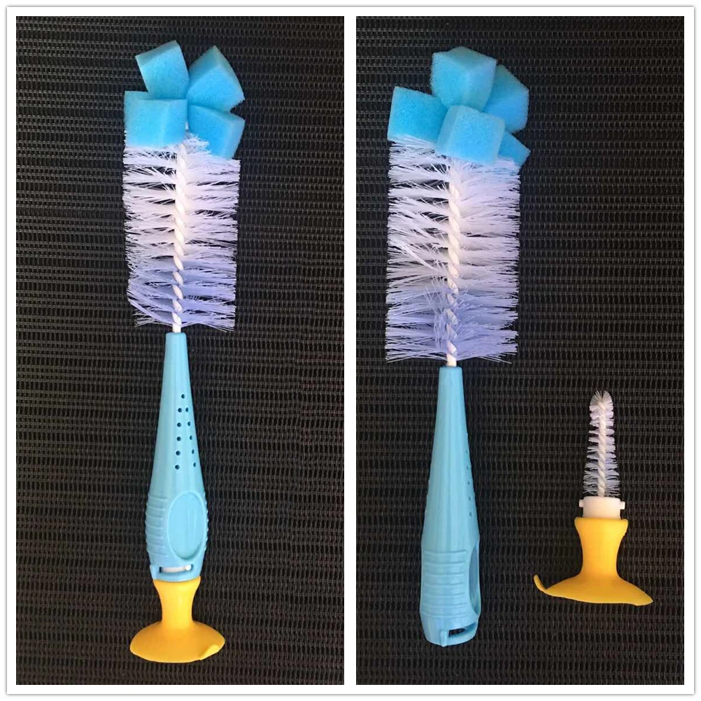 plastic handle baby milk bottle brush nylon water bottle cleaning brush baby nipple brush