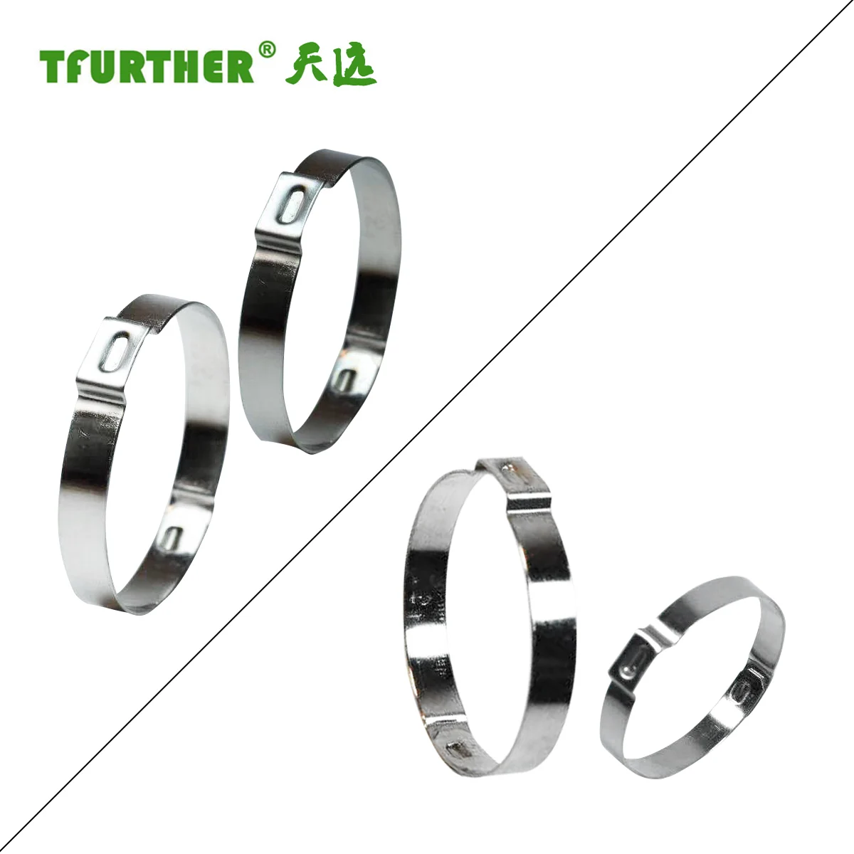 Cheap price stainless steel 304 worm gear hose clamps compressed pinch W4 stainless steel single ear hose clamp