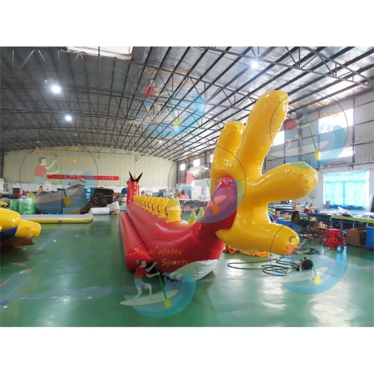 China Factory Direct Inflatable Dragon Boat , Water Sports Inflatable dragon Boat For Jet Ski