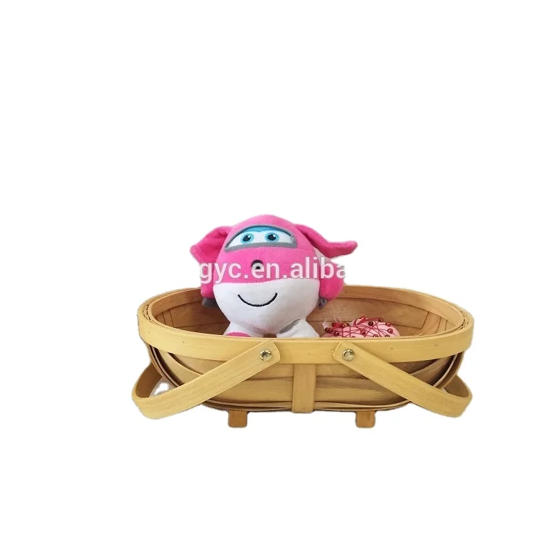 Детская игрушечная деревянная корзина для хранения, корзина для фруктов, корзина в форме лодки