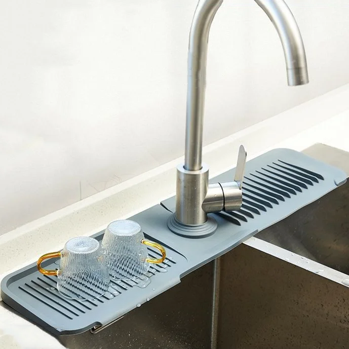 Foldable Silicone Sink Splash Guard Drain Mat Non slip Silicone Kitchen Faucet Water Catcher Mat