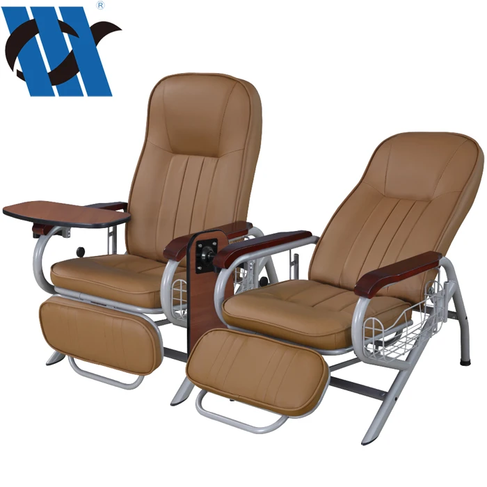 BDEC105B Hospital Patient Infusion Chair With PVC Artificial Leather Cover And Intravenous Infusion Rod