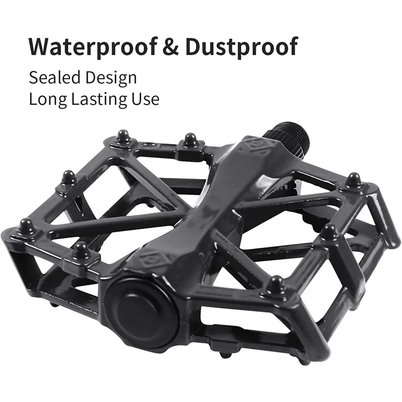 Colorful Aluminum Alloy Bike Pedal 9/16 Ultralight Seal Bearings Road/MTB Bicycle Pedal Flat Anti-skid pedal