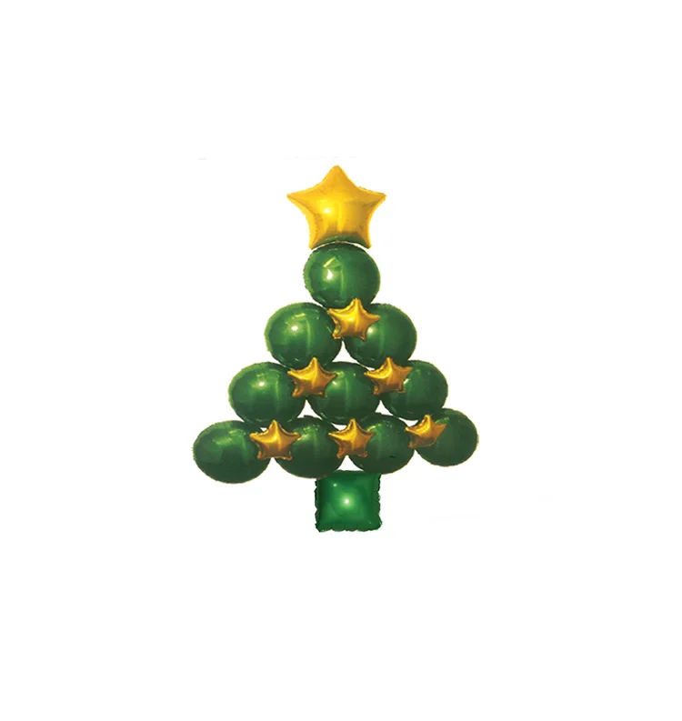 
Foil star golden colors foil balloon tree stand for preschool christmas party decorations 