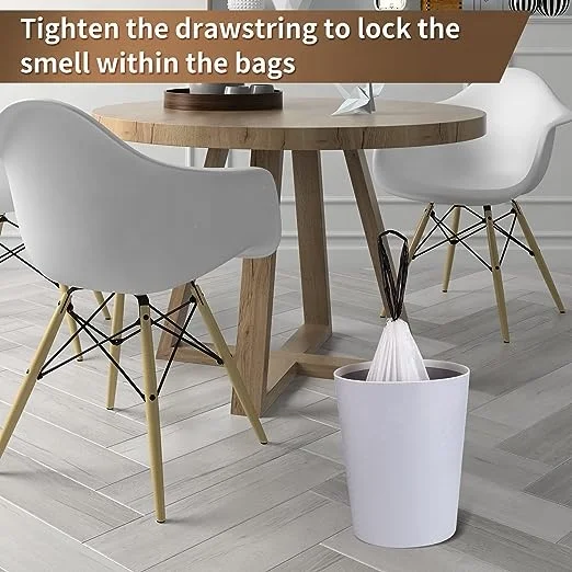 Colorful Disposable Drawstring Plastic Garbage Trash Bag Use for Home Office Kitchen Large Bag on Roll