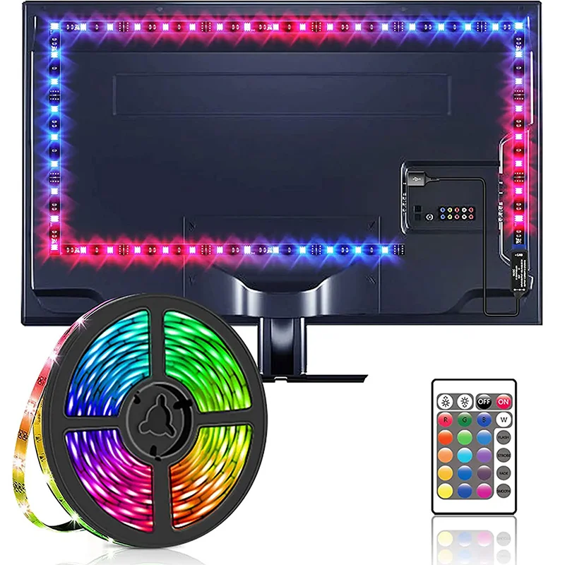 5050 SMD Usb TV Singlesided Backlight Para Rgbic 5V 12V 24V Flexible Rgbw RGB Tira De Luces Neon Luz Cob Smart LED Strip Light