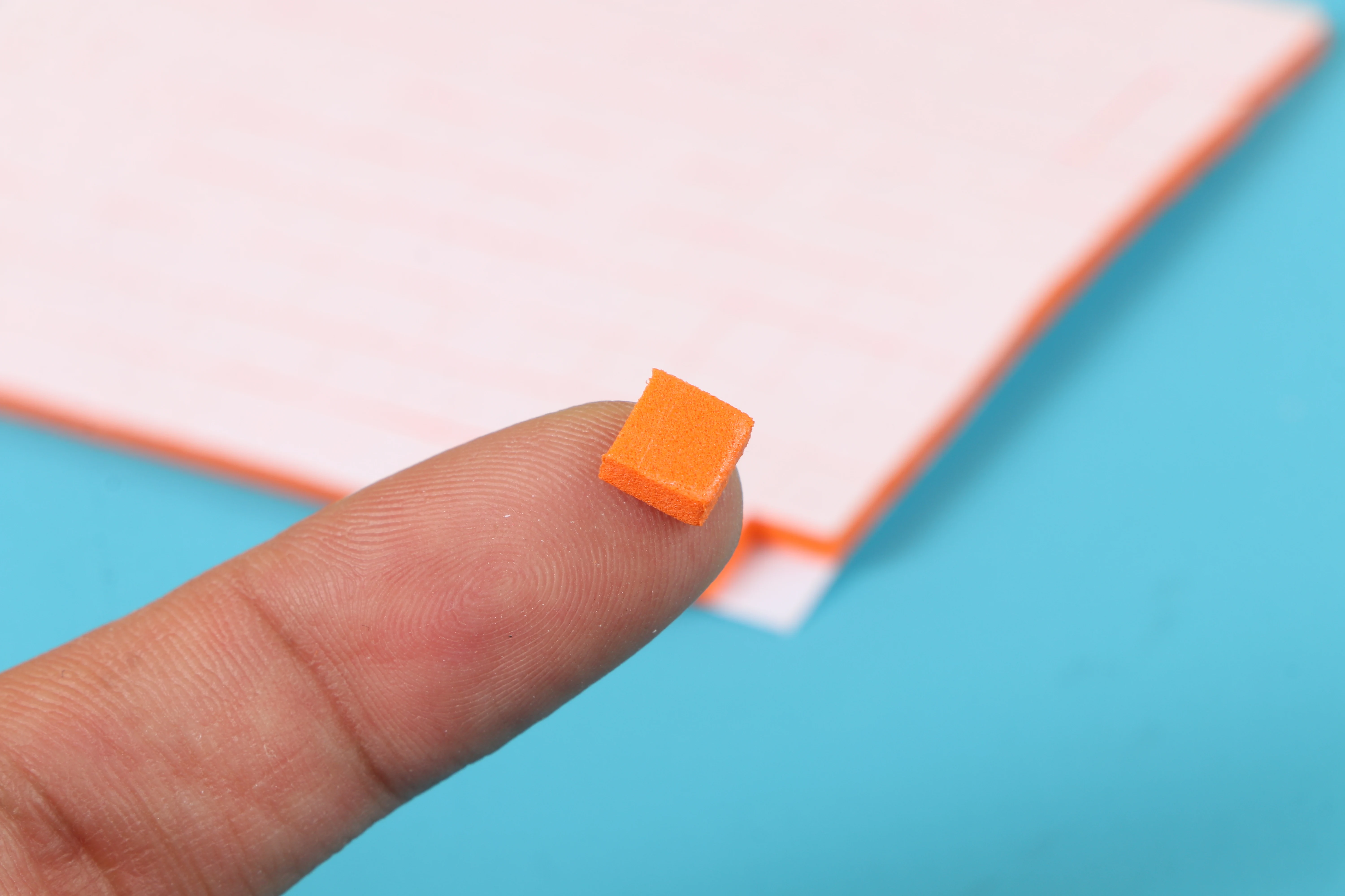 little small squares 264 dots white crafts pre cut orange color double sided sticky EVA foam sheets