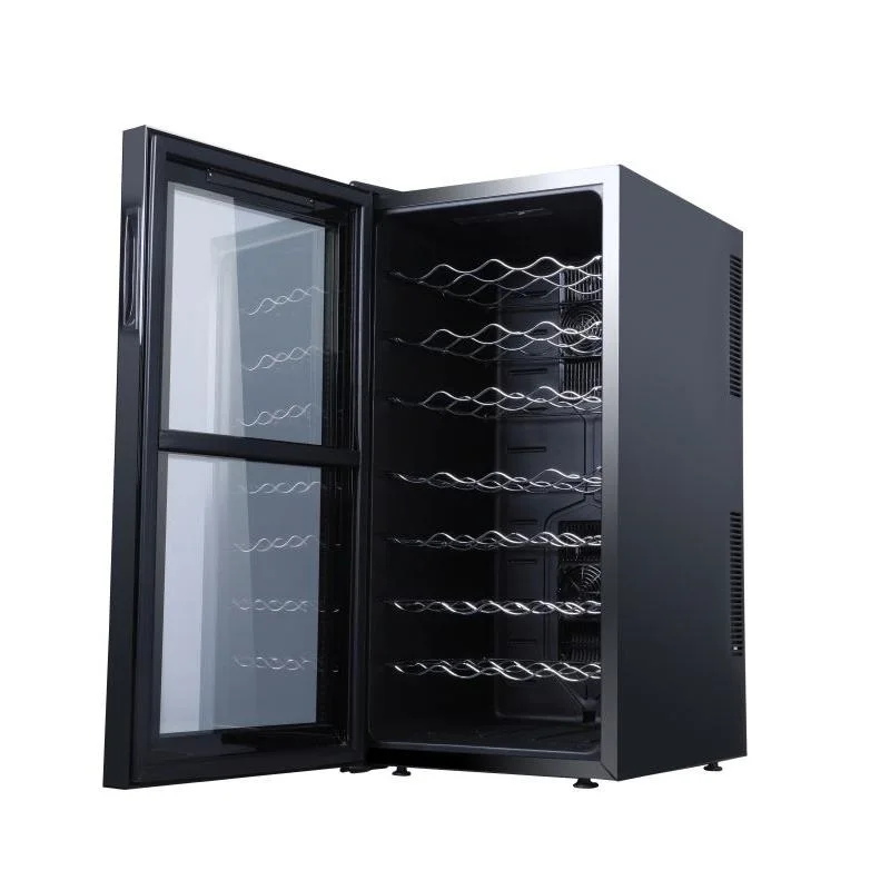 Smart Touch Control Dual Zone Wine Cooler Fridge With Glass Door Small Household Electric Free-Standing for Outdoor Car Hotel