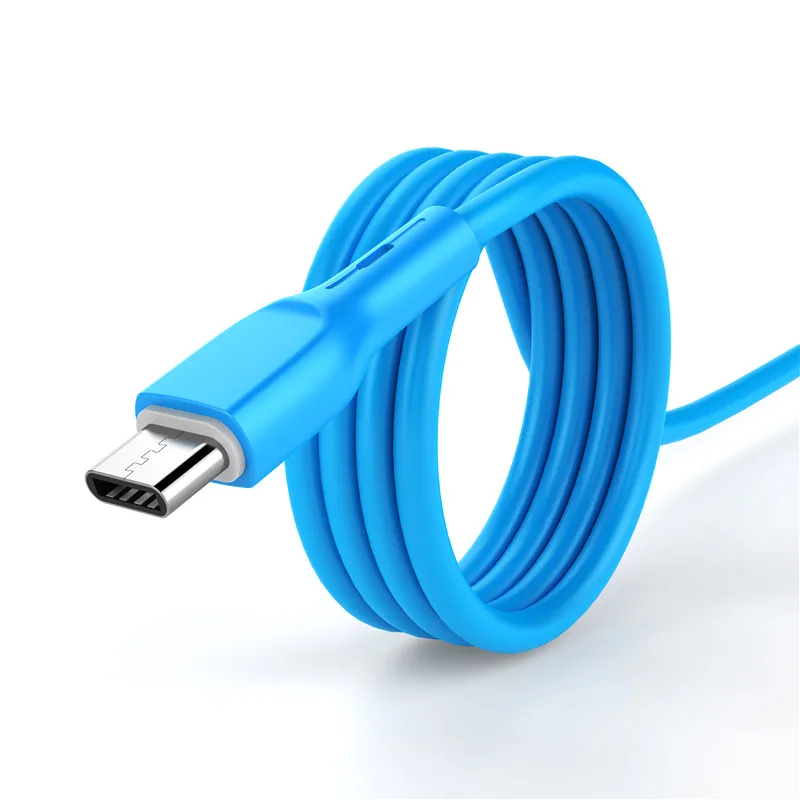 Мягкая накладка из жидкого силикона с 2.4A быстрой зарядки USB Type C кабель для передачи данных Micro функцией Кабели iPhone X Huawei