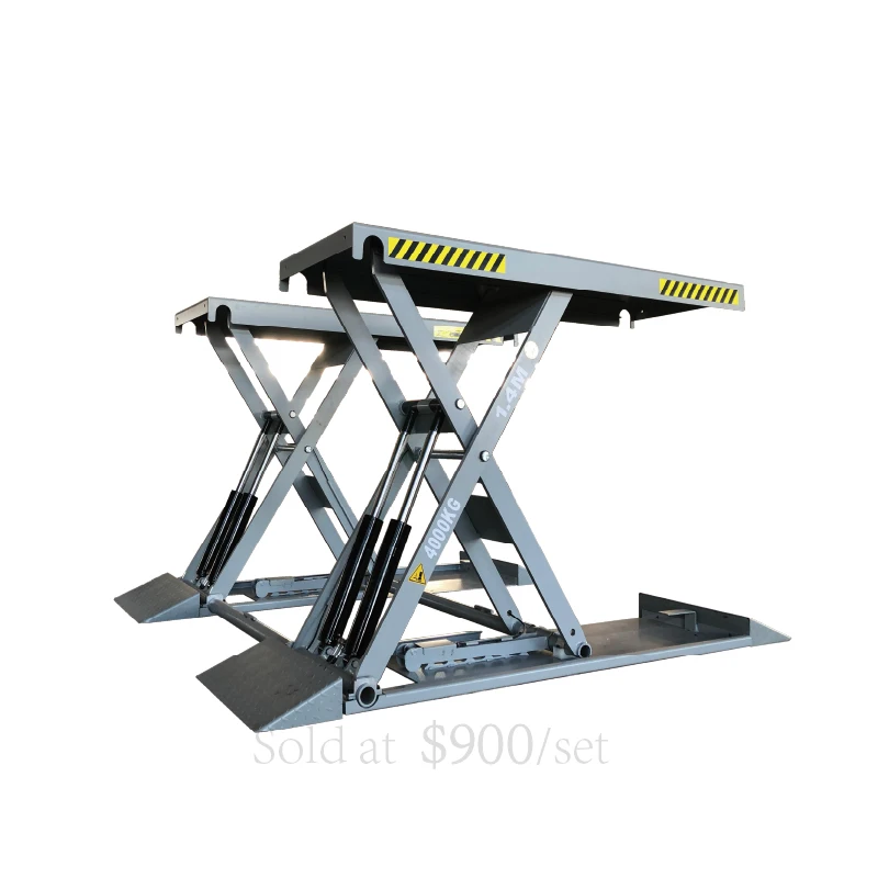 Auto Repair Equipment Scissor Car Lift Manufacturer 1.4m 4tons Electrolytic lock central shear type