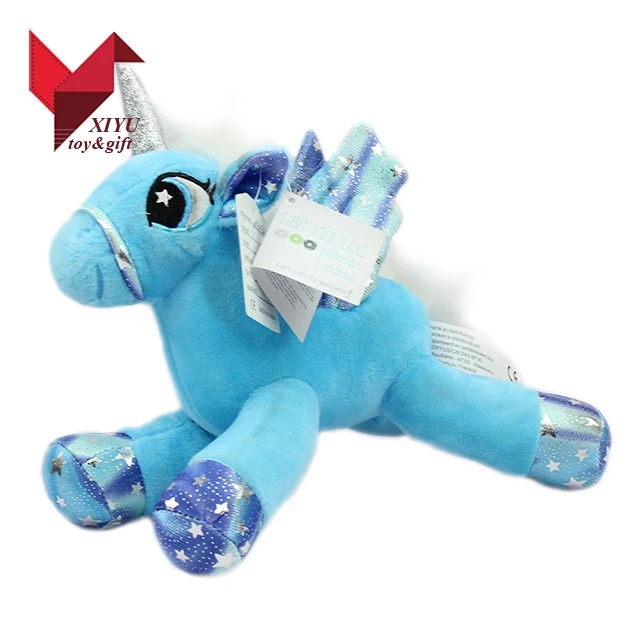 Wholesale Big Eyed Stuffed Animals Plush Unicorn Soft Toy for Girls Lovely Blue Doll