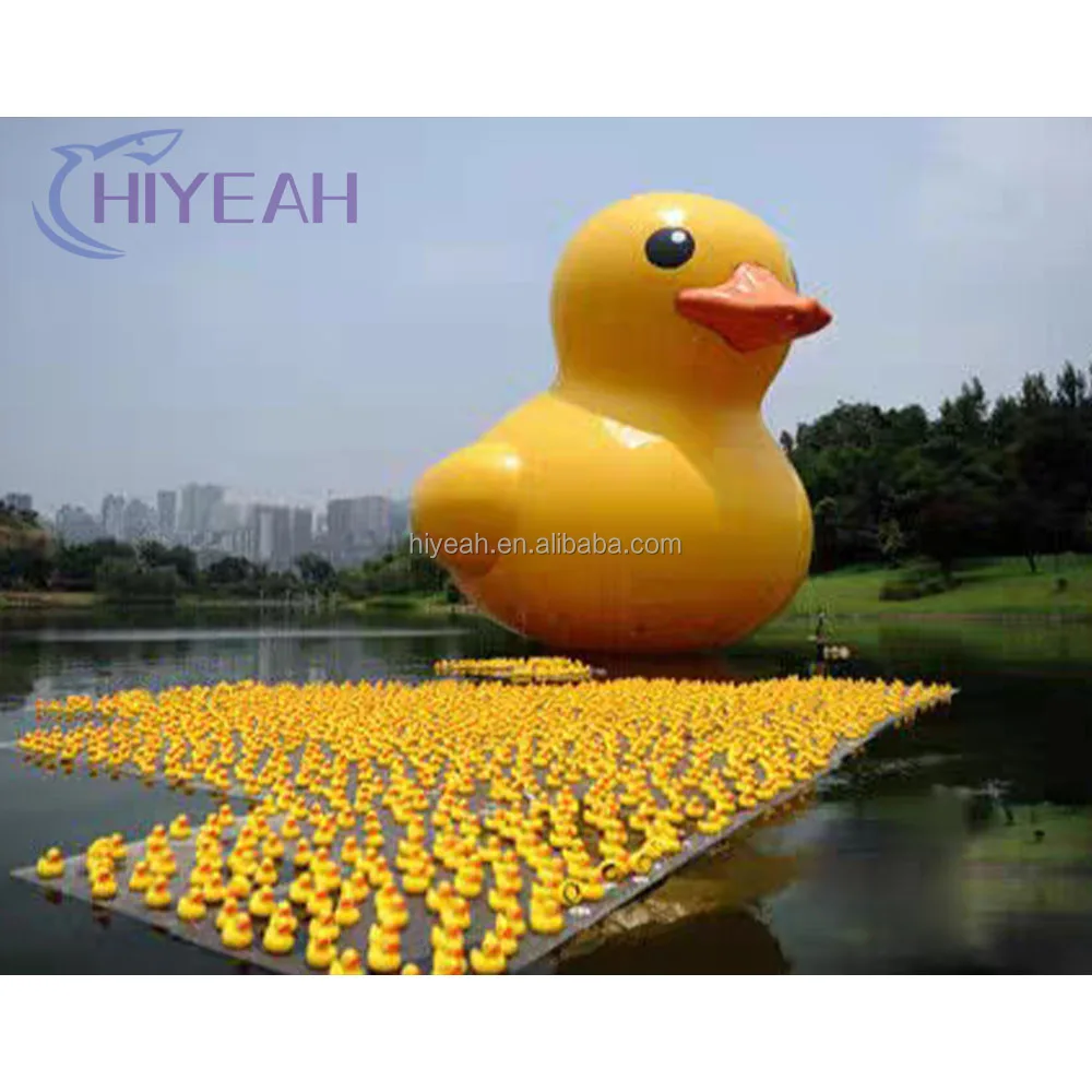 Newest giant yellow inflatable duck advertising duck pond inflatable inflatable rubber duck