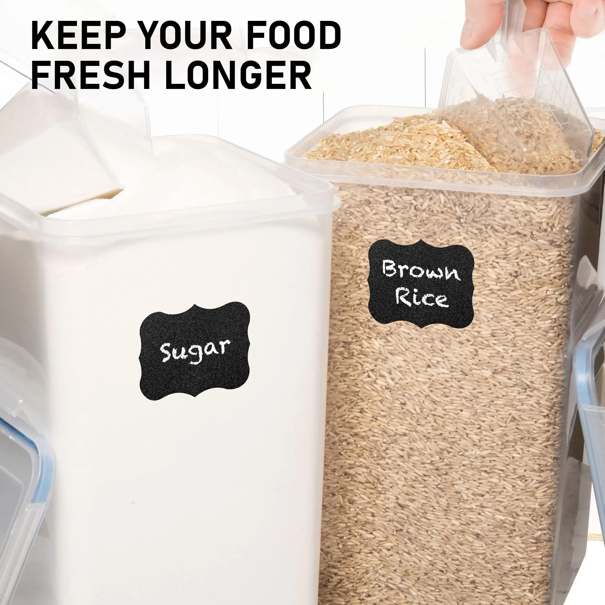 2pcs 8.5L Airtight Jar Pet Food Container Pantry Candy Storage Organizer Sealed Containers Rice Bucket for 10kg Load