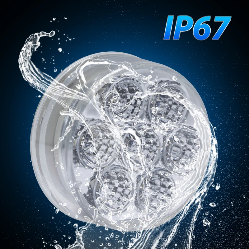 dual color round clear lens led light truck side marker 2 inch truck accessories lights