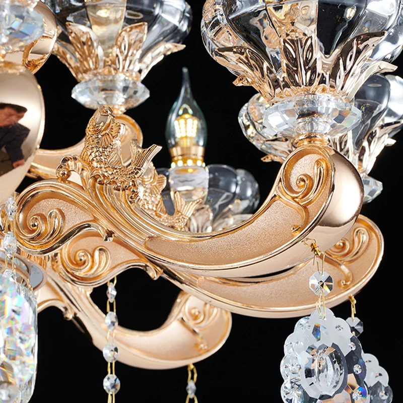 2024 New Hot-sale Modern Chandelier Golden Crystal Luxury Large Home Hotel Villa Living Room Decoration Chandelier