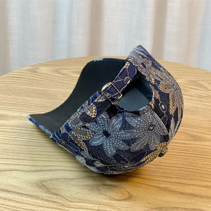 New lace thin sports cap female breathable sunscreen rhinestone butterfly baseball cap custom logo fashion cap.