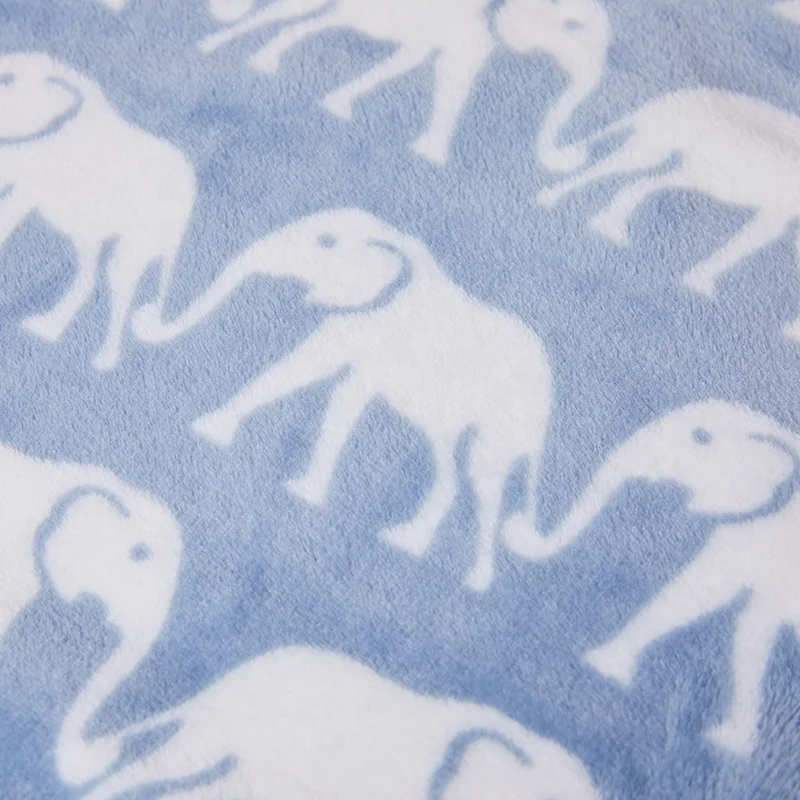 NEW design hot sale Custom Plush Throw Blanket Elephant Sherpa Fleece Blanket Double Fleece Blanket