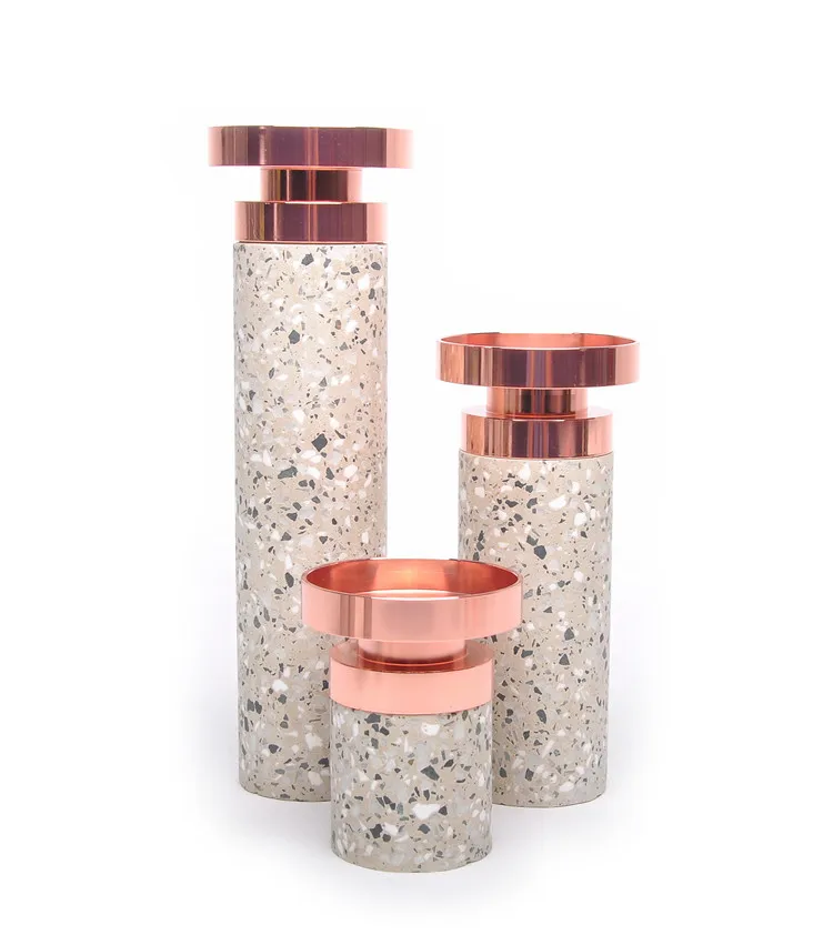 Изысканный Настольный подсвечник/Высокий Подсвечник terrazzo для