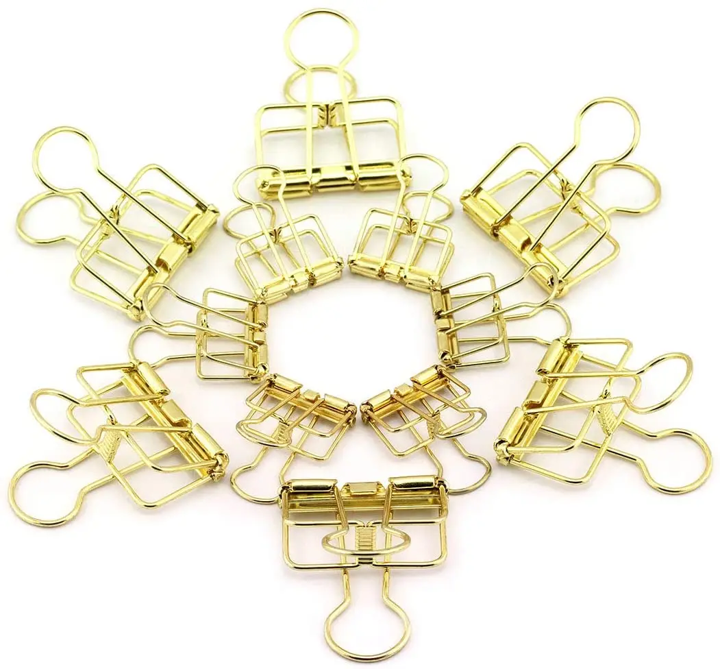 Stainless Steel Paper Clamps for Office Supplies School Personal Document Organizing Metallic Paper 51mm Binder Clips