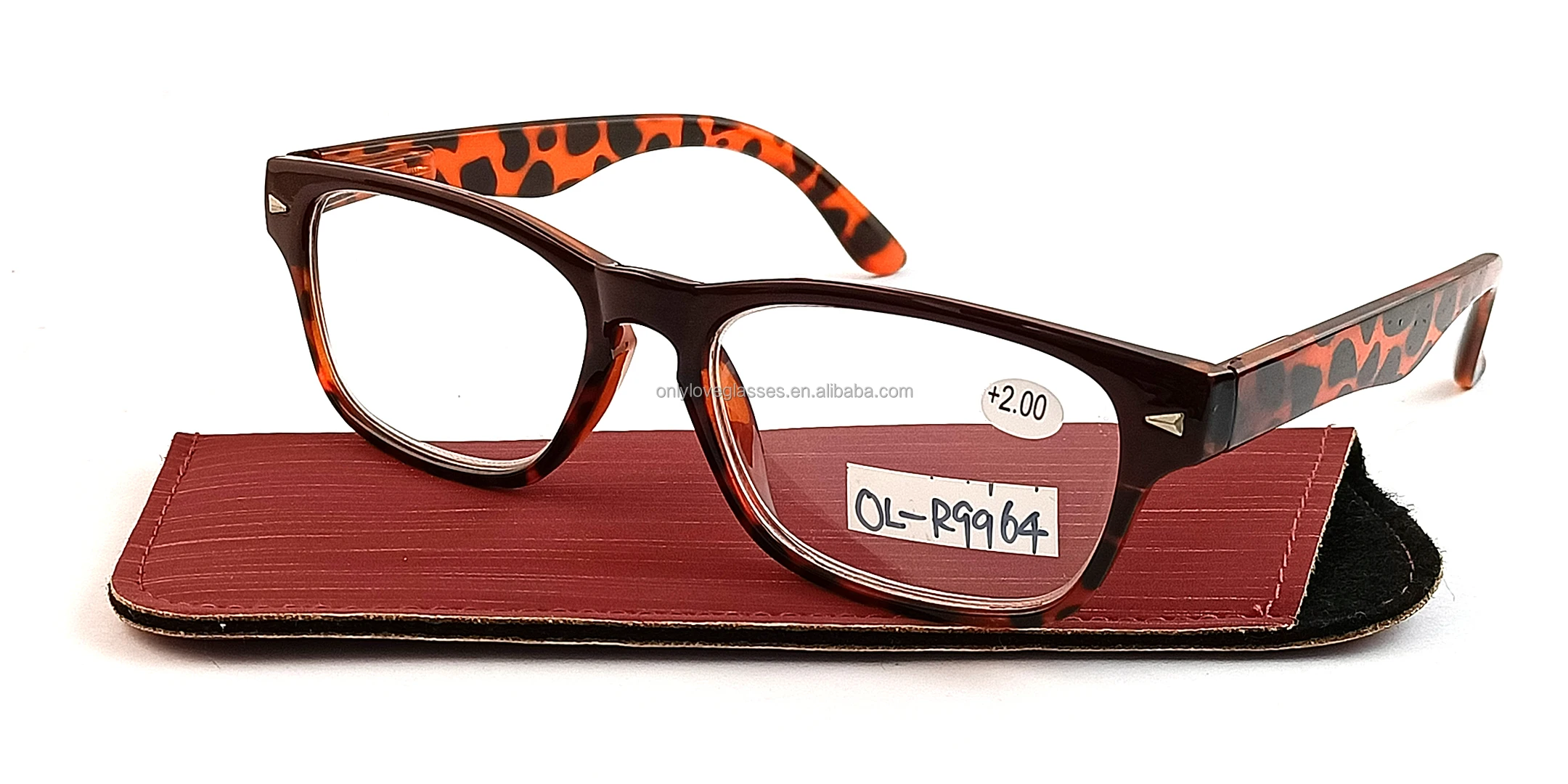 Retro spring hinge cheap plastic  reading glasses