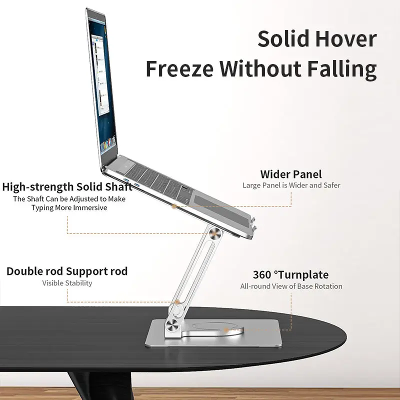 Linkway Computer Mount Bracket 360 Degree Magnetic Rotatable Adjustable Rotating Laptop Stand For Ipad Macbook Pro
