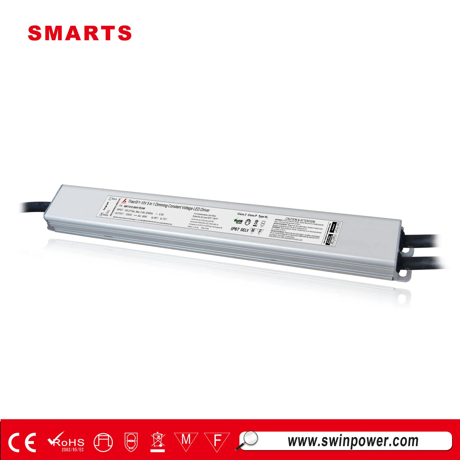 Slimmest triac + 0-10v led supply 12v 36w 36w led dimming driver