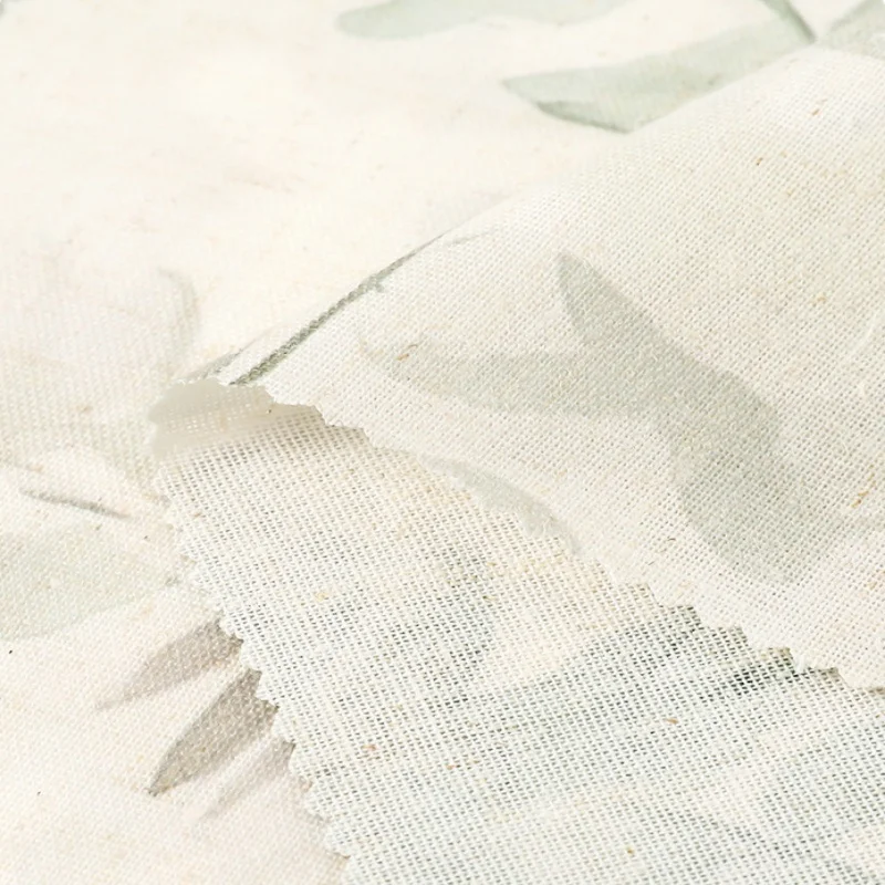Breathable custom digital print stone washed woven organic 100% linen/viscose linen/cotton linen fabric for clothing