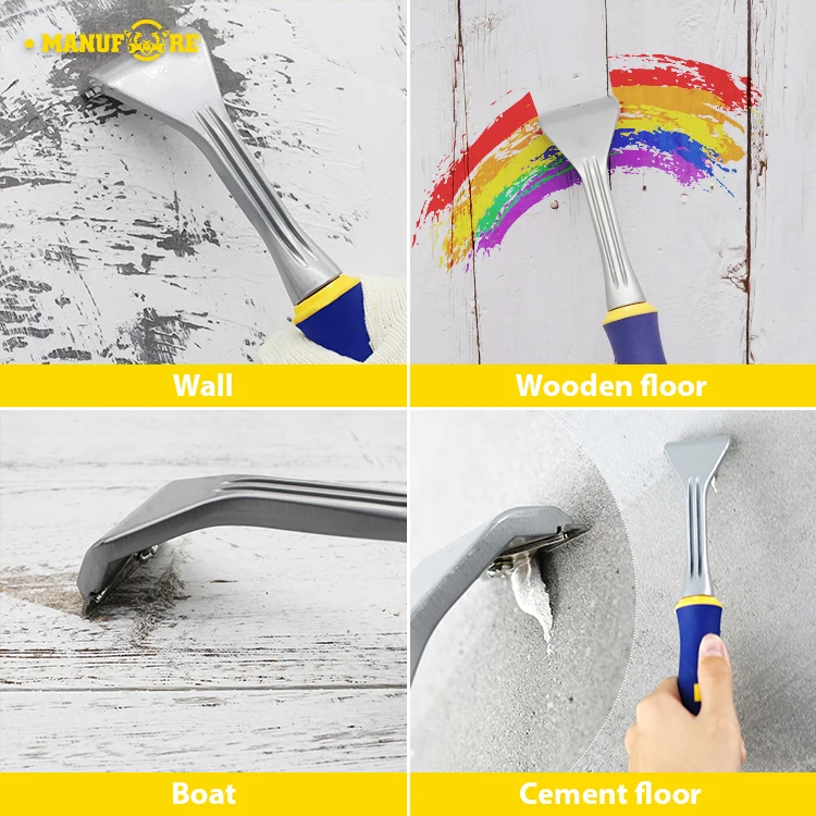 Extendable Razor Scrapers 4 Blades Storage Putty Adhesives Glue Removal Car Wall Window Glass Ice Film Poster Paint Clean Tool