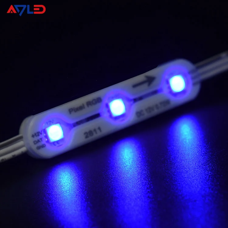 12v Ws2811 Addressable LED Pixel Module Light SMD 5050 RGBIC 3LEDs Dream Color Full Color