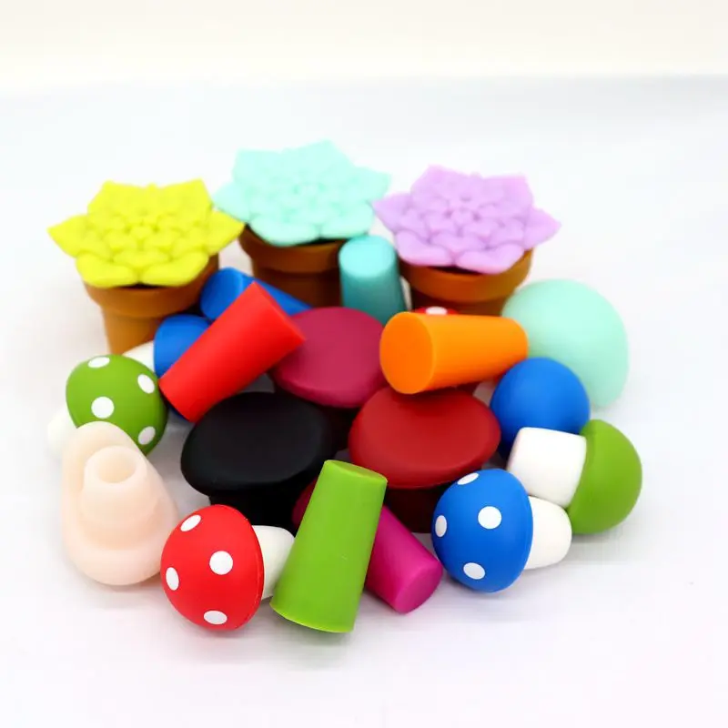 
Food Grade Silicone Bottle Stopper Reusable Funny Custom Silicone Rubber Wine Stopper 