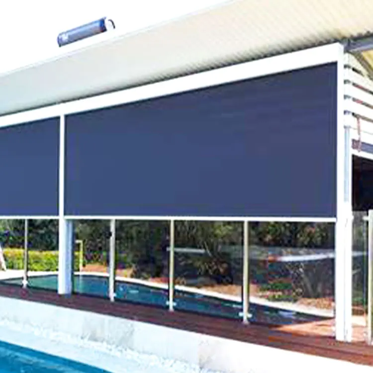 zipper screen roller blinds for window, balcony, garage door and pergola screen