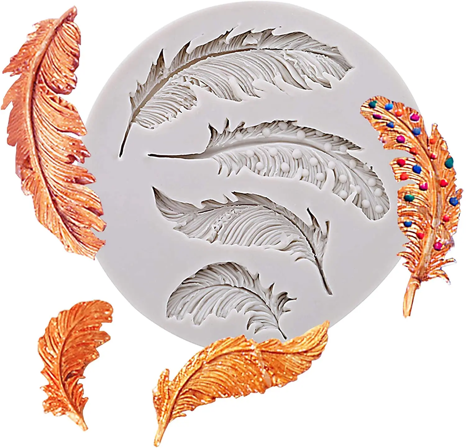 
Fusimai Dream Catcher Jewelry Casting Epoxy Resin Mould 3D Feather Shape Pendant Necklace Silicone Molds 