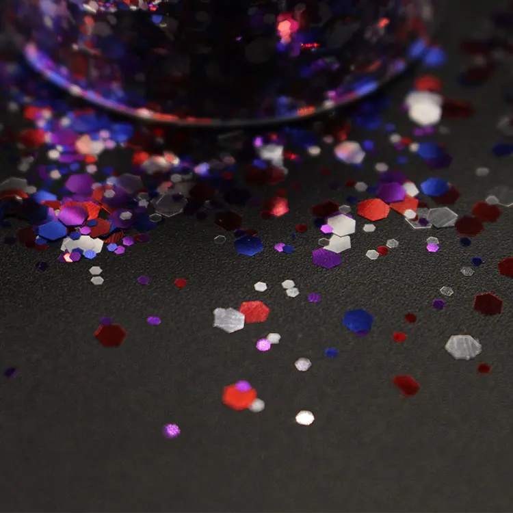 Wholesale Solvent Resistance Holographic Orange Black Mix Color Halloween Glitter in Bulk