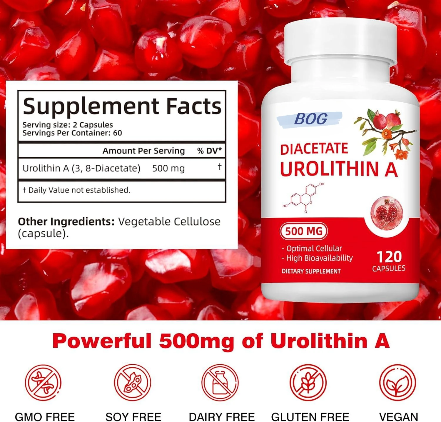 OEM&ODM Urolithin A Softgels Supplement 120 Softgels Powerful Antioxidants Healthy Aging and Mitochondrial Support Cell Repair