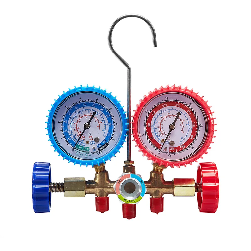 Suppliers RS-1 Single Stage 3CFM Vacuum Pump R410a Brass Pressure Manifold Gauge
