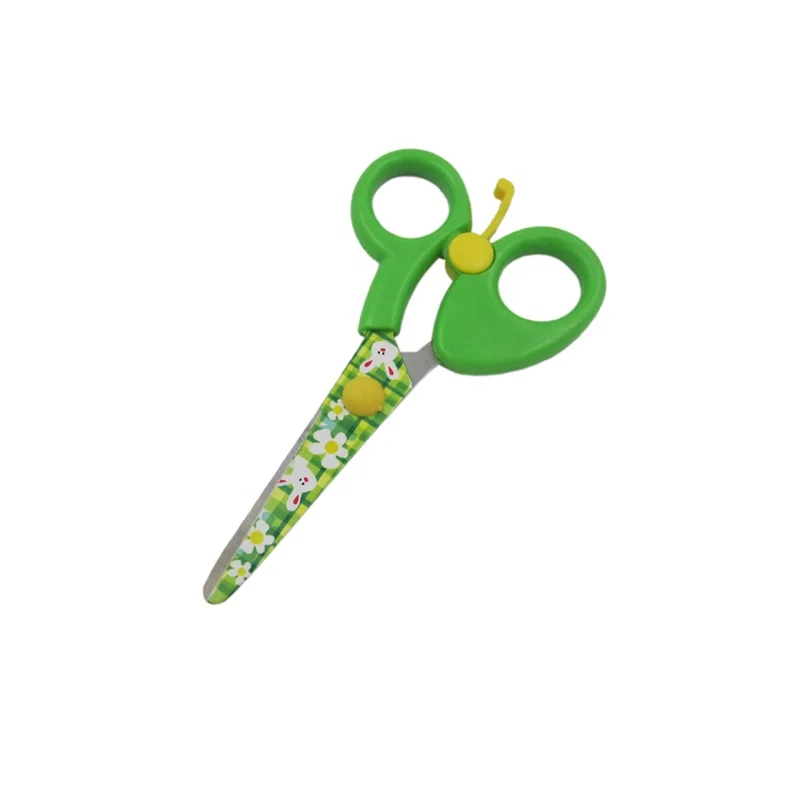 High quality children cartoon scissors hand craft scissors heat transfer printing blade scissors