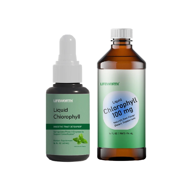 LIFEWORTH Wholesale Customize Drinking Supplements Organic Plant Liquid Chlorophyll Drops