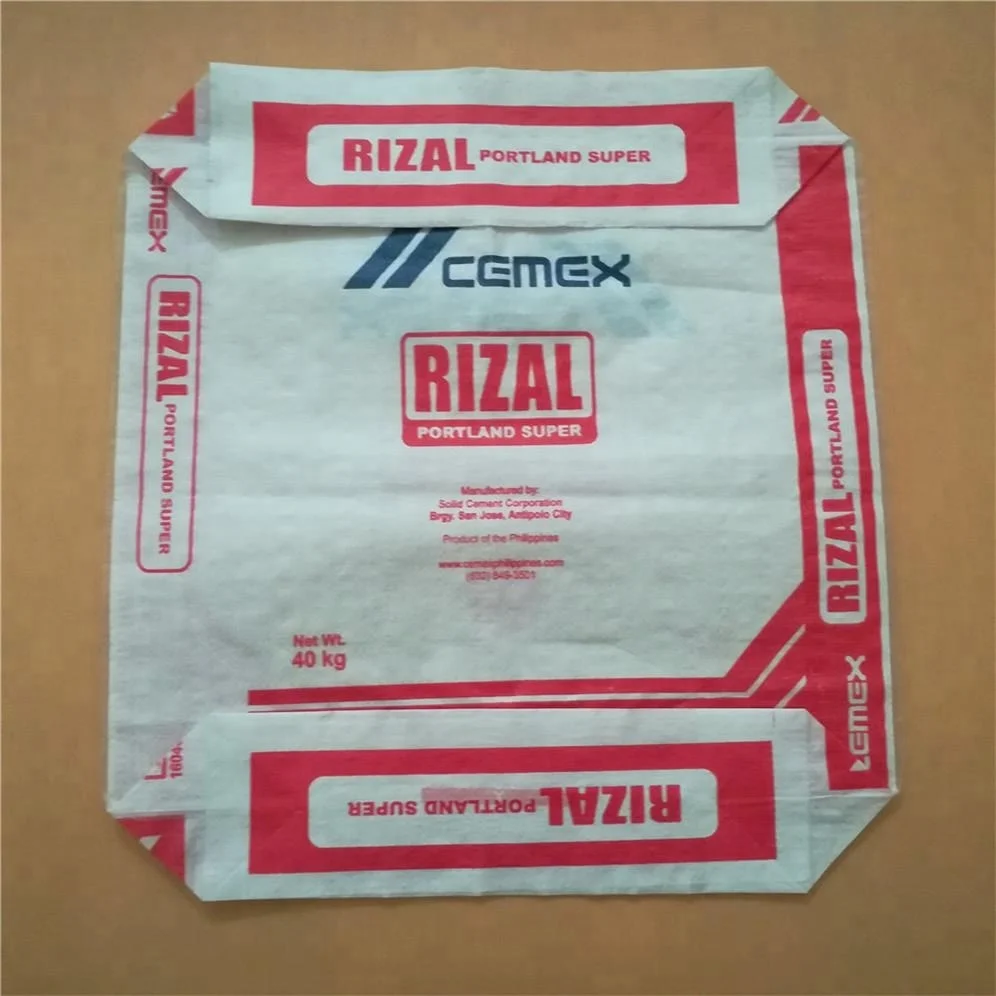 Wholesale price 20kg 25kg 40kg 50kg Dry Mortar Plaster Cement Kraft Paper bag Tile Adhesive Valve pp woven Bag